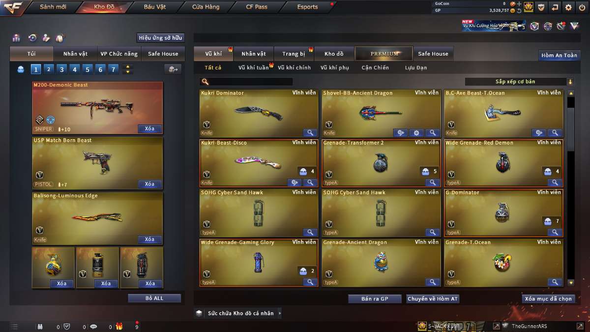 shop acc cf uy tin gia re